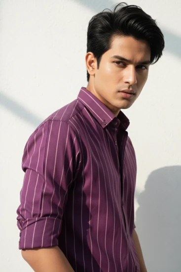Deep Purple Striped Shirt