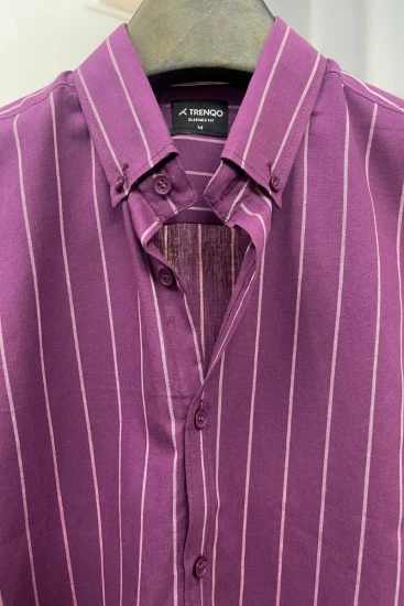 Deep Purple Striped Shirt